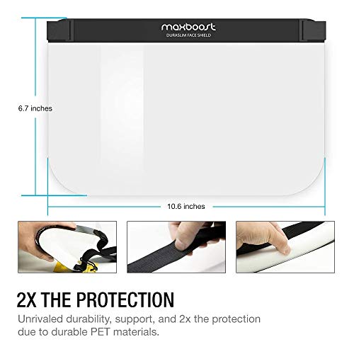 Maxboost Protective Kid Face Shield - 3 Pack Kid Size, DuraSlim ...