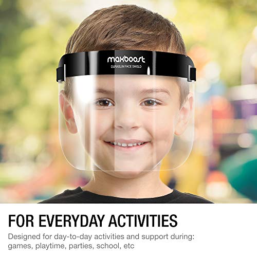 Maxboost Protective Kid Face Shield - 3 Pack Kid Size, DuraSlim ...