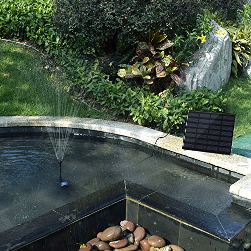 1.4 W Birdbath Fountain, maxin Solar Power Water Pump Panel Kit Su...