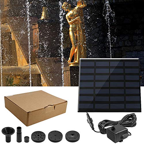 1.4 W Birdbath Fountain, maxin Solar Power Water Pump Panel Kit Su...
