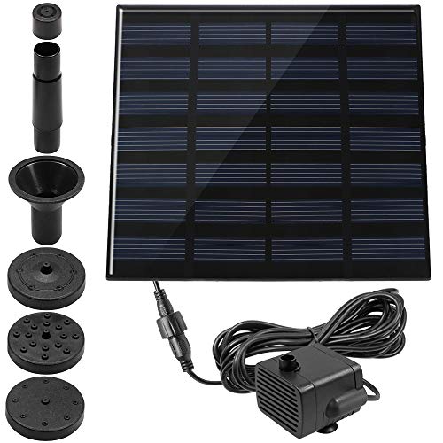1.4 W Birdbath Fountain, maxin Solar Power Water Pump Panel Kit Su...