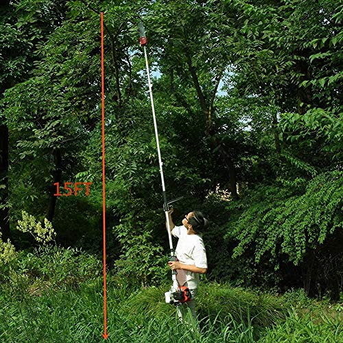 MAXTRA Gas Pole Saw, 42.7CC 2-Cycle Powerful Chainsaw Reach to 15 ...