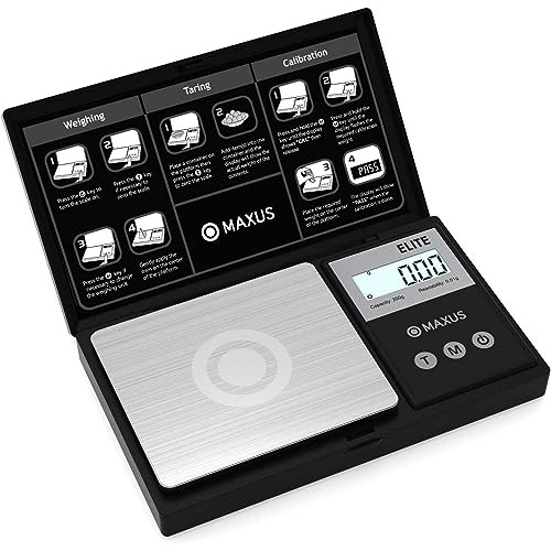 MAXUS Precision Pocket Scale 200g x 0.01g, Digital Gram Scale Smal...