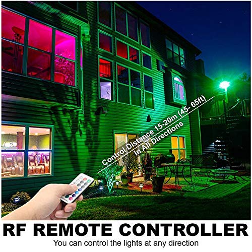 2-Pack 30W Color LED Flood Lights, Dimmable Color Changing Floodli...