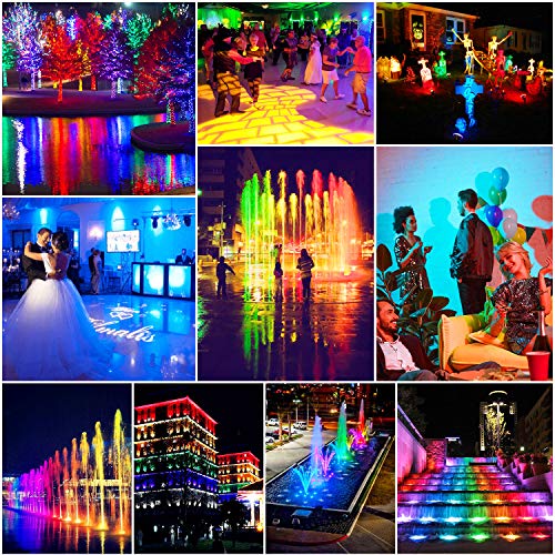 2-Pack 30W Color LED Flood Lights, Dimmable Color Changing Floodli...