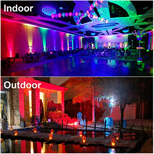 2-Pack 30W Color LED Flood Lights, Dimmable Color Changing Floodli...