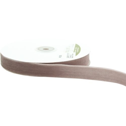 May Arts 3/4-Inch Wide Ribbon, Pewter Velvet