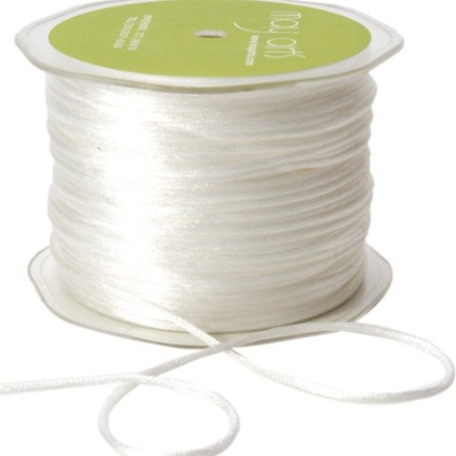 May Arts Ribbon, White Satin String