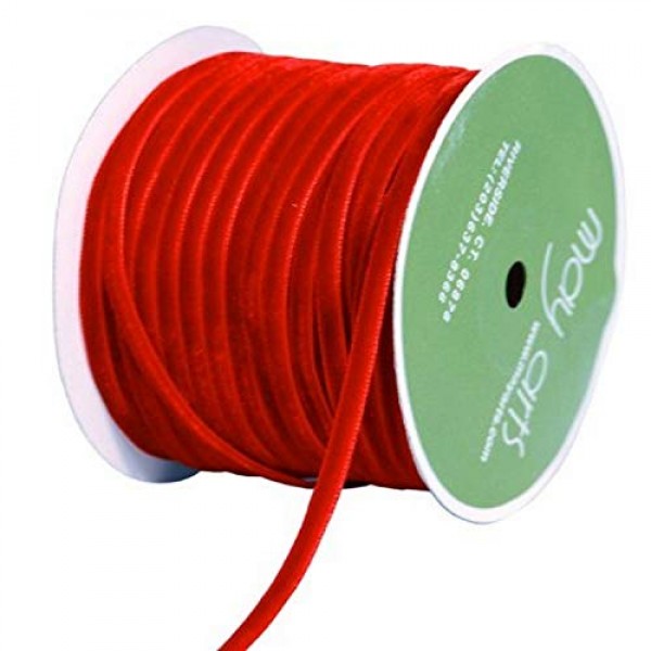 Chenkou Craft 30 Yards 3/8 Velvet Ribbon Total 30 Colors Assorted Lots Bulk