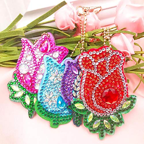 5D DIY Keychains Diamond Painting Kits for Adults Full Diamond Inl...