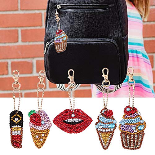 5D DIY Keychains Diamond Painting Kits for Adults Full Diamond Inl...