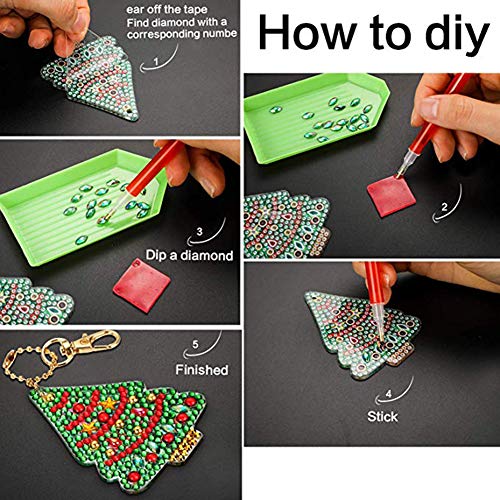 DIY Full Special Shaped Diamond Painting Keychains, Unique Shining...