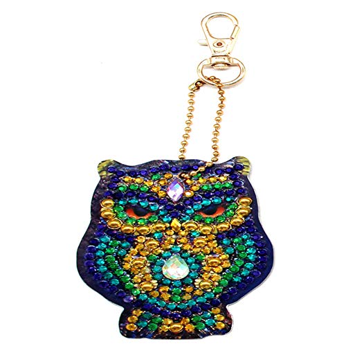 DIY Keychains Diamond Painting Kits for Kids, Full Drill Rhineston...
