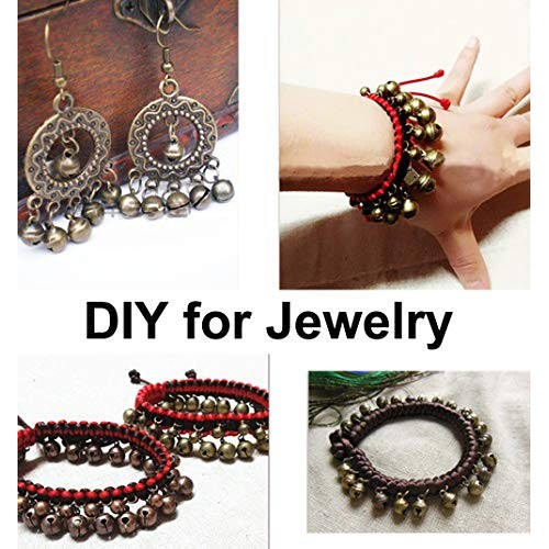 Maydahui 100PCS Small 1/2 inches Jingle Bell Vintage Bronze Mini 1...