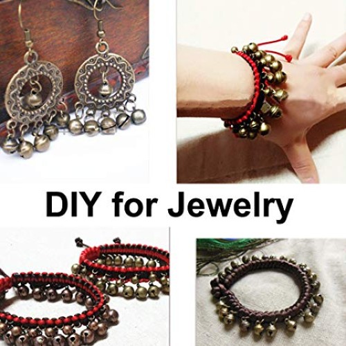 Maydahui 100PCS Small 1/2 inches Jingle Bell Vintage Bronze Mini 1...