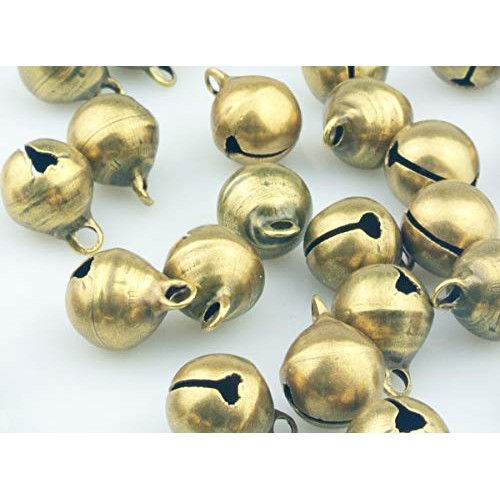 Maydahui 100PCS Small 1/2 inches Jingle Bell Vintage Bronze Mini 1...