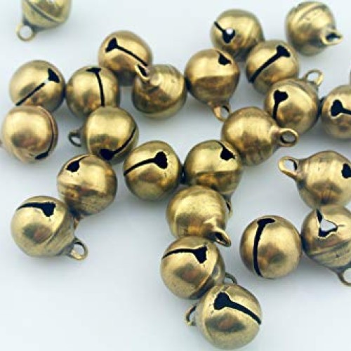 Maydahui 100PCS Small 1/2 inches Jingle Bell Vintage Bronze Mini 1...