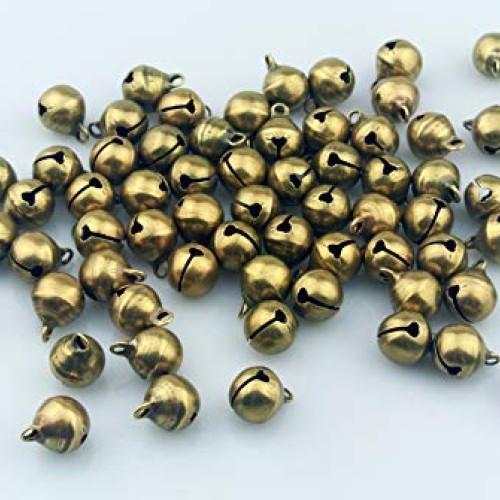 Maydahui 100PCS Small 1/2 inches Jingle Bell Vintage Bronze Mini 1...