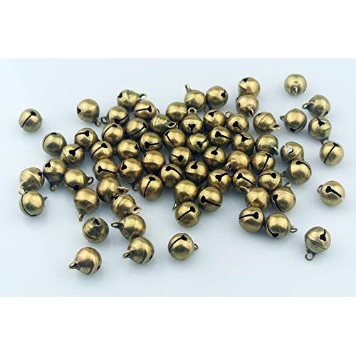 Maydahui 100PCS Small 1/2 inches Jingle Bell Vintage Bronze Mini 1...
