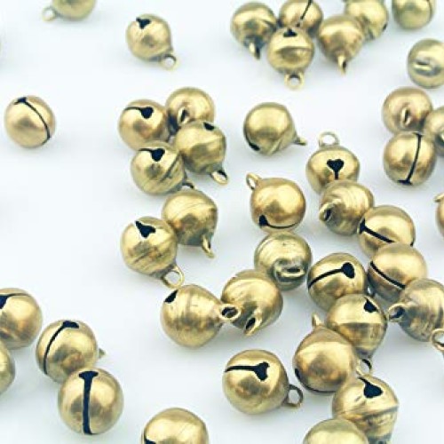 Maydahui 100PCS Small 1/2 inches Jingle Bell Vintage Bronze Mini 1...
