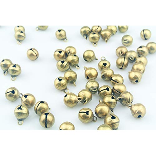 Maydahui 100PCS Small 1/2 inches Jingle Bell Vintage Bronze Mini 1...