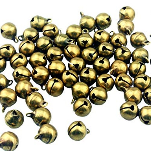Maydahui 100PCS Small 1/2 inches Jingle Bell Vintage Bronze Mini 1...