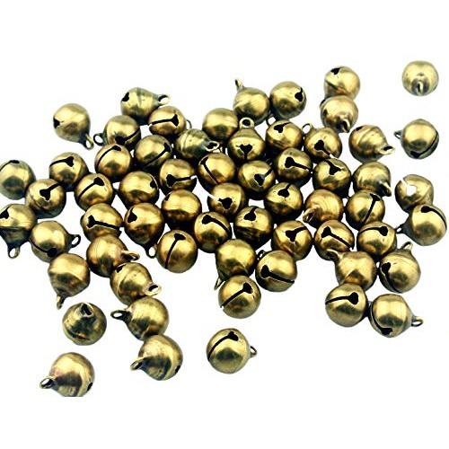 Maydahui 100PCS Small 1/2 inches Jingle Bell Vintage Bronze Mini 1...