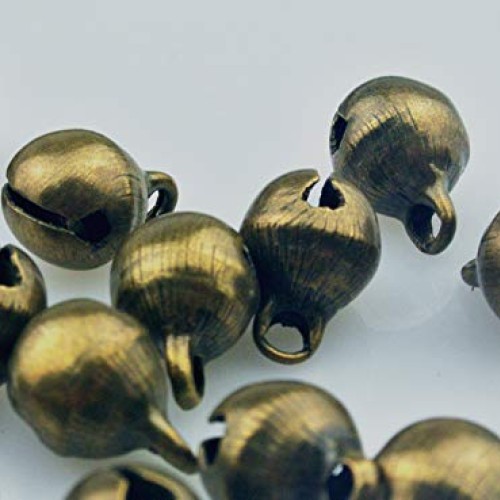 Maydahui 200PCS Mini Jingle Bell 1/4 Inches Vintage 6mm Alloy Bron...