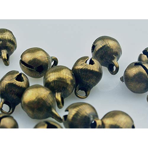 Maydahui 200PCS Mini Jingle Bell 1/4 Inches Vintage 6mm Alloy Bron...