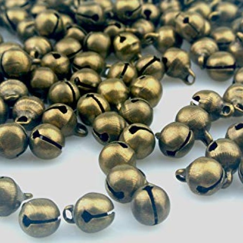 Maydahui 200PCS Mini Jingle Bell 1/4 Inches Vintage 6mm Alloy Bron...