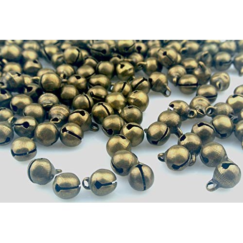 Maydahui 200PCS Mini Jingle Bell 1/4 Inches Vintage 6mm Alloy Bron...