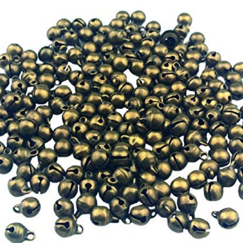 Maydahui 200PCS Mini Jingle Bell 1/4 Inches Vintage 6mm Alloy Bron...