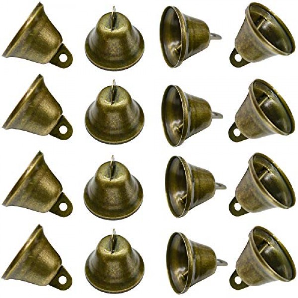 Maydahui 20PCS Bronze Small Jingle Bells Vintage Brass Color Mini ...