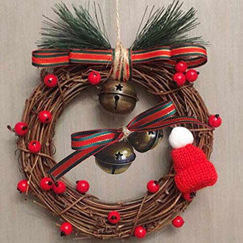 Maydahui 60PCS Bronze Jingle Bells 1.34 Inches Star with Snowflake...
