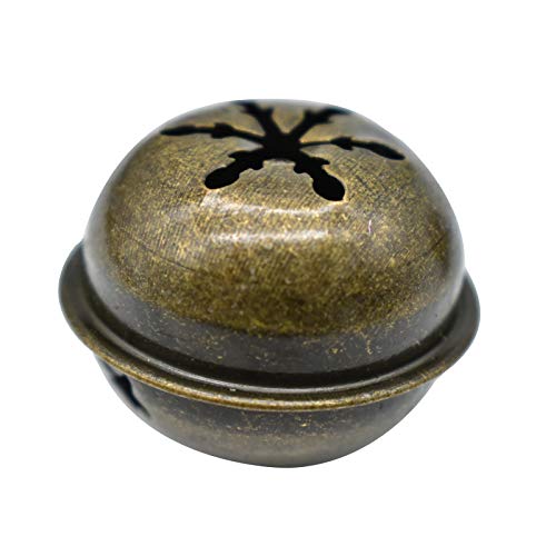 Maydahui 60PCS Bronze Jingle Bells 1.34 Inches Star with Snowflake...