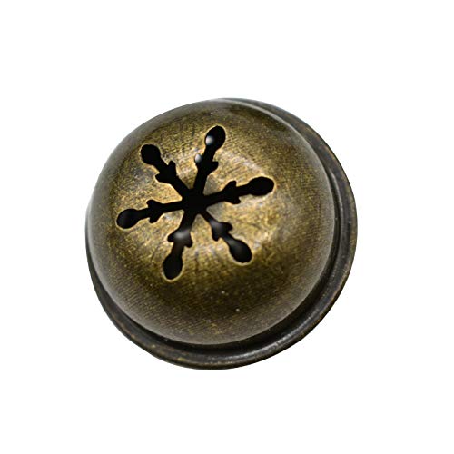 Maydahui 60PCS Bronze Jingle Bells 1.34 Inches Star with Snowflake...