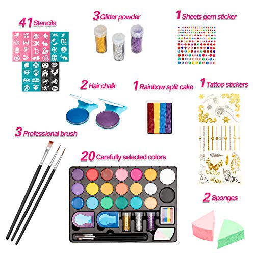 Maydear Face Paint Kit for Kids with 20 Colors Safe and Non-Toxic ...