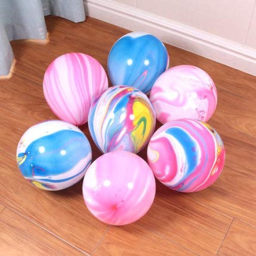 Mayen 50 Pcs 12 Inches Tie Dye Balloons, Rainbow Agate Marble Late...