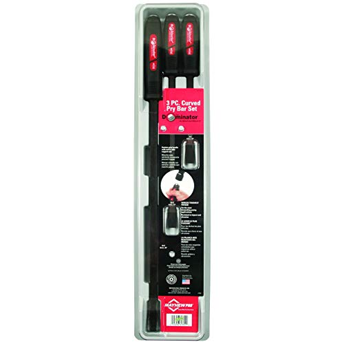 Mayhew 61355 Dominator Screwdriver Pry Bar Set, Curved, 3-Piece