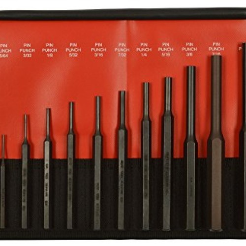 Mayhew 62078 12-Piece Hardened Steel Pin Punch Set