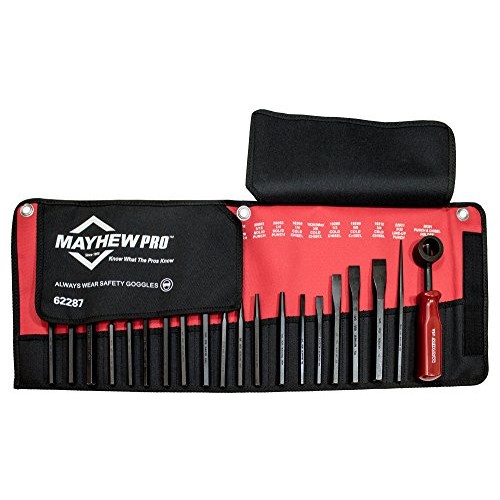 Mayhew 62287 Pro Series Punch and Chisel Set 20 Piece
