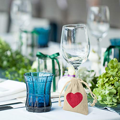 30Pcs Burlap Favor Bags with Drawstring Fabric Jewelry Pouch Sacks...