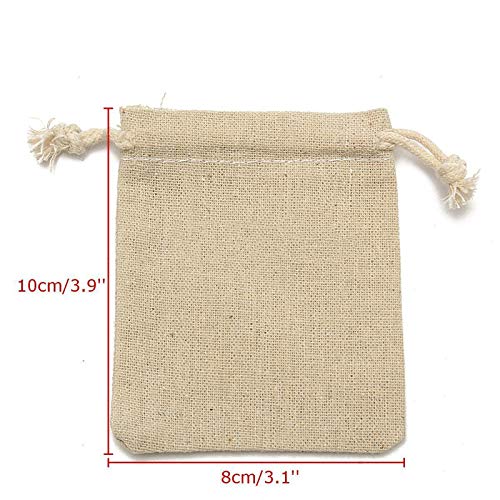 30Pcs Burlap Favor Bags with Drawstring Fabric Jewelry Pouch Sacks...