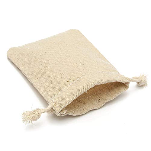 30Pcs Burlap Favor Bags with Drawstring Fabric Jewelry Pouch Sacks...