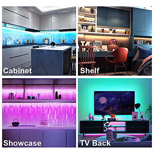 maylit 8 PCS RGB Under Cabinet Lighting Kit, App and Remote Contro...