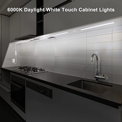Maylit Under Cabinet Lights Plug in, 3 Pcs 12 Inch Ultra Thin Unde...