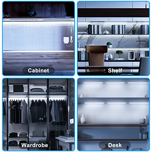 Maylit Under Cabinet Lights Plug in, 3 Pcs 12 Inch Ultra Thin Unde...