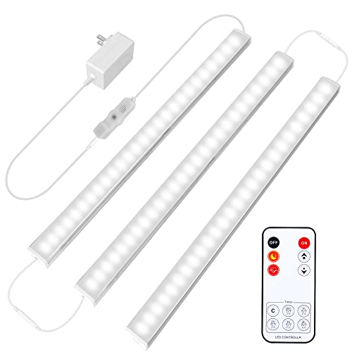 Maylit Under Cabinet Lights Plug in, 3 Pcs 12 Inch Ultra Thin Unde...