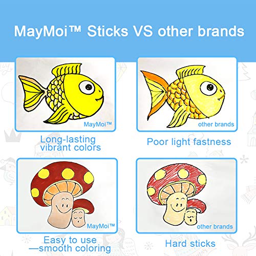 MayMoi Washable Crayons Tempera Paint Sticks for Kids, Teens and A...