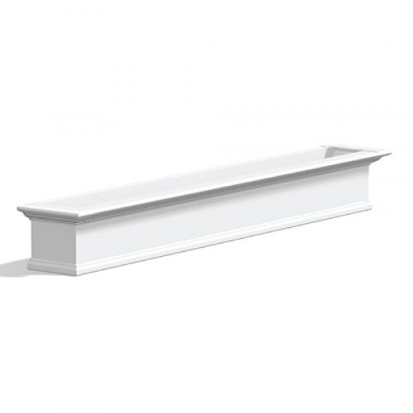Yorkshire Window Box color: White, Size: 36